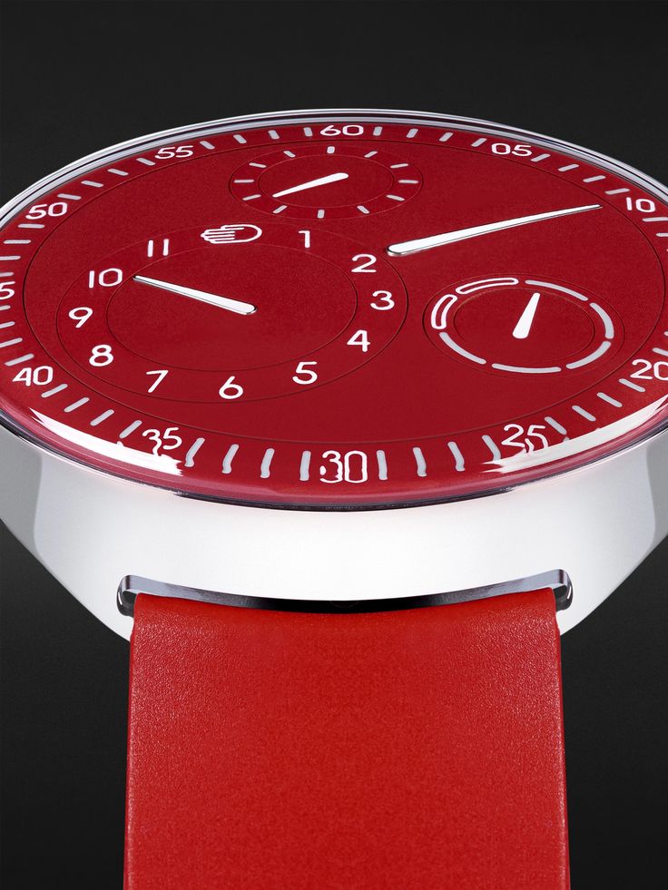 Ressence has a ""less is more"" philosophy but it can still make a statement, as this limited-edition 'Type 1 Slim' watch shows. Rendered almost entirely in red, it represents a departure from the house's signature colour palette, inspired by a one-of-a-kind timepiece created in 2020. Like other iterations of the model, this one has a titanium case and runs on an Orbital Convex System that's driven by the minute axle of an automatic movement to display the time and day in a unique way. The rubbe Slim Watches, Rubber Watches, Less Is More, Mr Porter, Type 1, Luxury Watches, Limited Editions, Gift Guide, Time Piece