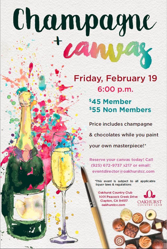 an advertisement for champagne and cakes with watercolor paint splattered on the background