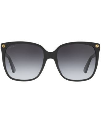 Gucci Sunglasses, GG0022S - Black Trendy Matte Black Gucci Sunglasses, Gucci Black Polarized Cat Eye Sunglasses, Luxury Sleek Gucci Sunglasses, Gucci Black Anti-reflective Sunglasses, Black Gucci Sunglasses With Anti-reflective Coating, Gucci Brand, Buy Gucci, Sunglass Hut, Gucci Sunglasses