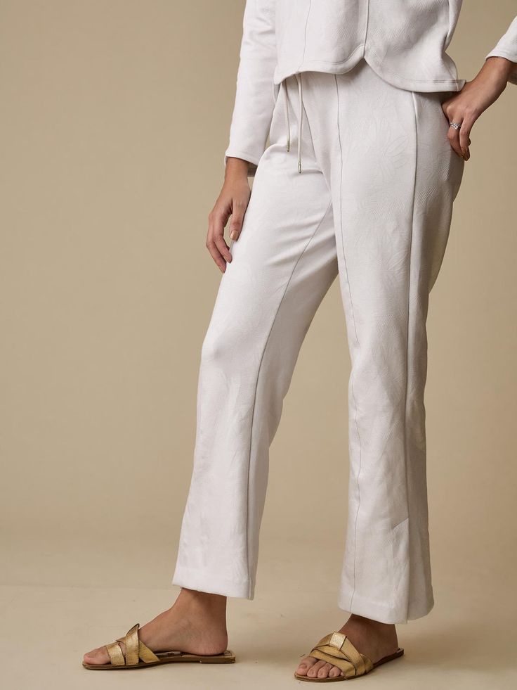 Luxury Golf Pants | Santosa Lounge Collection | A. PUTNAM Elegant High-waisted Sweatpants, Ankle-length Viscose Wide Leg Loungewear Pants, Viscose Wide Leg Ankle-length Pants For Loungewear, Viscose Wide Leg Ankle-length Loungewear Pants, Viscose Wide Leg Pants For Loungewear, Viscose Pants For Spring Loungewear, Spring Viscose Loungewear Pants, Spring Viscose Pants For Loungewear, Chic Solid Color Sweatpants