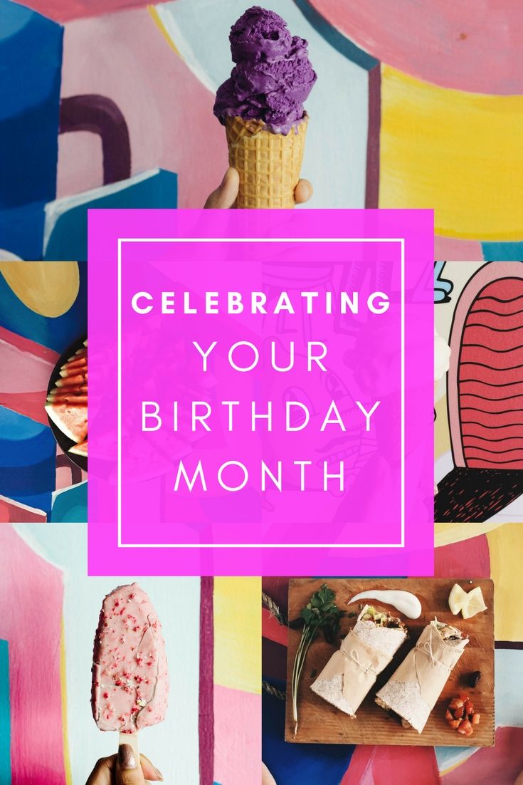 a birthday card with an ice cream cone on it and the words celebrating your birthday month