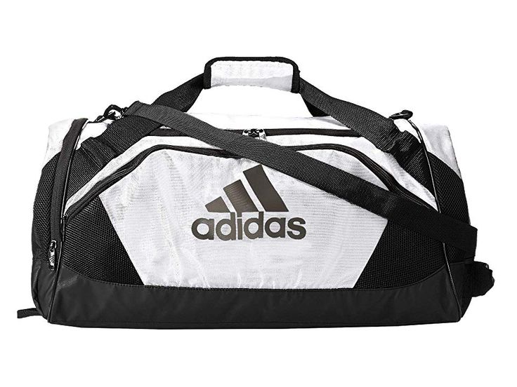 adidas Team Issue II Medium Duffel - Duffel Bags : White : Carry your workout gear like the professionals when you make the adidas Team Issue II Medium Duffel your go-to gym bag. Duffel bag is crafted in a durable poly ripstop with reinforced panels at zippers and stress points. Top-zip main compartment is bolstered to maintain a standing shape for easy access. Zip end pocket with separated inner lining for storage of shoes or dirty clothes. Zip pocket at the outer face for small-item storage. F Adidas Duffle Bag, Small Item Storage, Team Blue, Duffel Bags, Duffel Bag Travel, Accessories Storage, Medium Bags, Workout Gear, Side Pocket