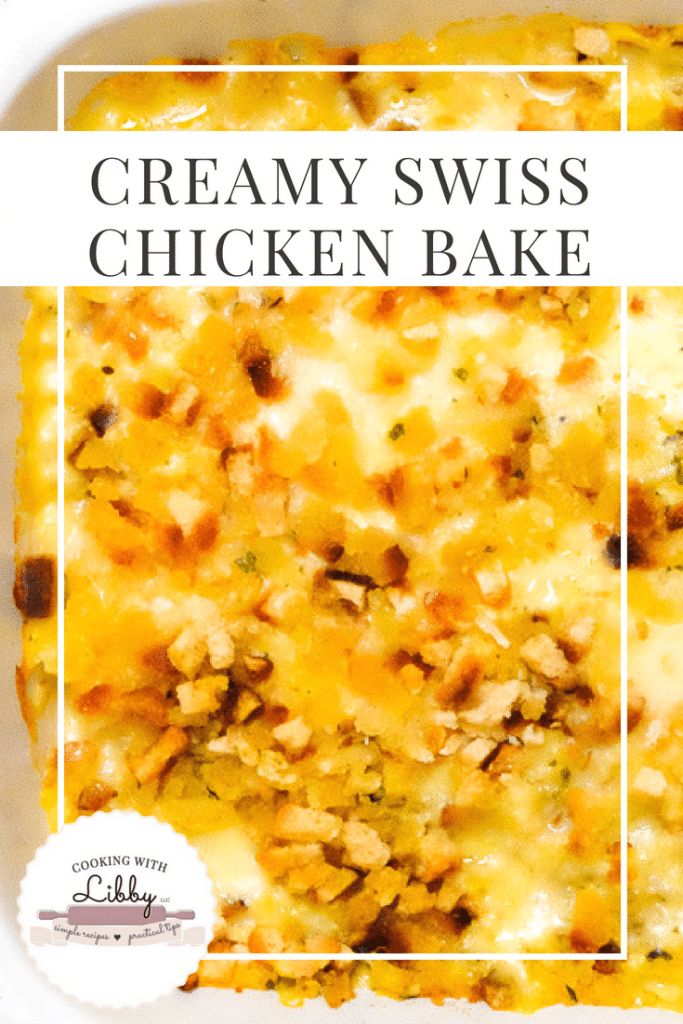 a casserole dish with cheese and chicken in it