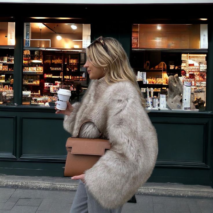 "🏷️ Indulge yourself in our \"Opulent Elegance Fur Coat\"! ✨ Embark on a journey through the zenith of enduring fashion and luxurious warmth with our meticulously crafted Fluffy Short Fur Coat. 🧥 FEATURES: 🌬️ Embraces a loose-fit design Our Luxury Fur Coat boasts a relaxed fit, providing both comfort and a touch of refined sophistication. ❄️ A must-have for winter This Fluffy Short Fur Coat is designed to keep you snug during the winter, offering a perfect balance of style and warmth for the colder days. 🎁 The perfect gift for her Whether it's for your girlfriend or a special woman in your life, this opulent coat makes for an ideal and thoughtful gift, radiating warmth and elegance. 📦 SHIPPING: - We take great pride in our products. Our Coats are made to order. Because of this, we ask Fur Coat Going Out Outfit, Winter Outfits Fur Coat, Cropped Fur Coat Outfit, Short Fur Coat Outfit, Fluffy Coat Outfit, Brown Fur Coat Outfit, Fluffy Jacket Outfit, Short Coat Outfit, Faux Fur Coat Outfit