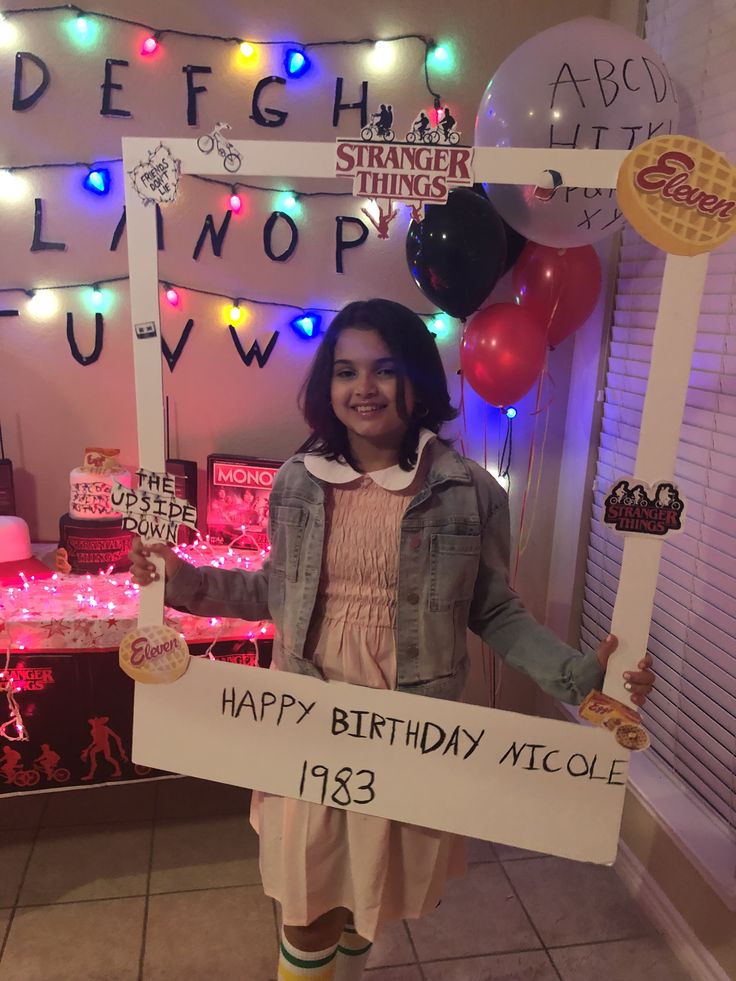 Stranger Things Eleven Birthday Party, Stranger Things 11th Birthday Party, Stranger Things Birthday Party Ideas, Stranger Things Party Ideas, Stranger Things Birthday Party, Stranger Things Birthday, Happy Birthday Nicole, Stranger Things Party, Stranger Things Halloween Party