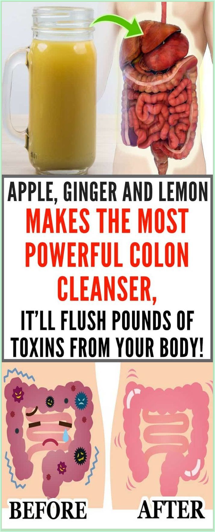 an ad for the apple cider and lemon make the most powerful colon cleanser