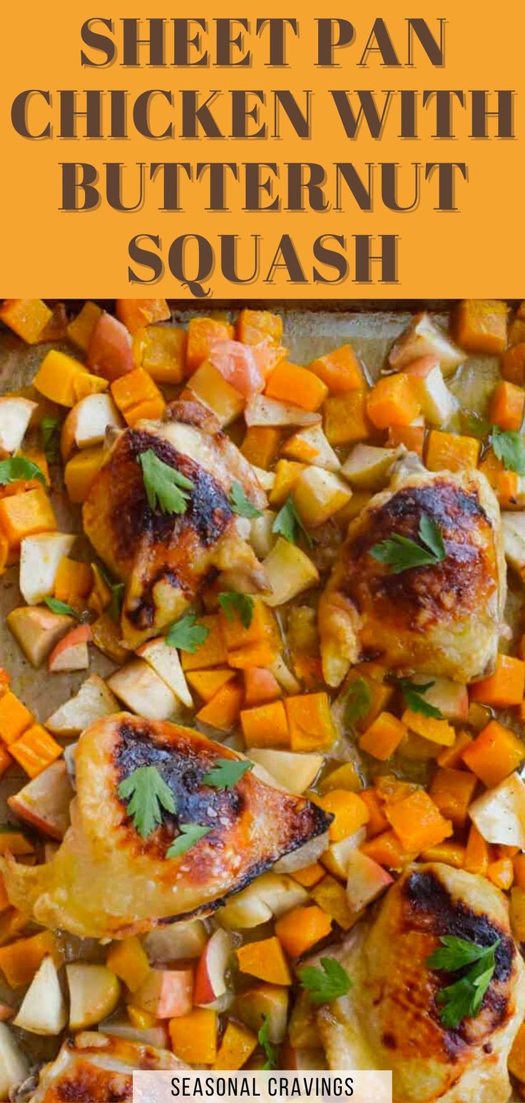 sheet pan chicken with butternut squash