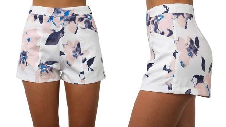 These lovely floral shorts are absolutely perfect. Featuring flat front pockets and zippered backside; these shorts pair perfectly with a bodysuit or cropped top and wedges, heels or sandals. Pair with statement jewelry and you can easily take these shorts from a cute but casual day look to a fabulous rocking look for a night on the town. Made with a cotton blend for comfort and style. Wedges Heels, Animal Hoodie, Wardrobe Tips, Outfits Chic, Nice Style, Drawing Clothes, Floral Shorts, Chic Fashion, Lily Of The Valley