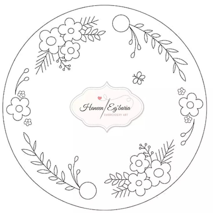 a white plate with flowers and leaves on the side, in black ink that says happy e