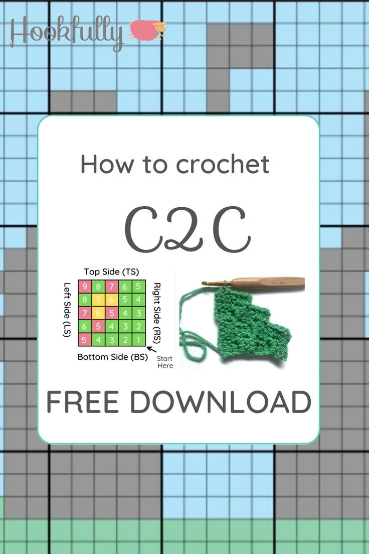 how to crochet c2c with the free pattern and instructions for it