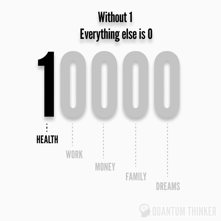 an info graphic with the words, without 1 everything else is 0 health work money dreams