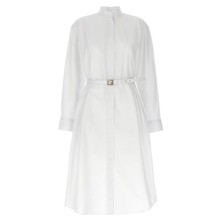 Cotton Poplin Shirt Dress With Button Closure On The Front And Back, Strap Detail At The Waist With 'Ff' Logo Buckle, Long Cuffed Sleeves, Mandarin Collar. Color: White Size & Fit: True To Size Fit Composition: 100% Cotton Made In: Italy Sku: Jul-Fdd008aru3f1f3h Welcome To The Official Luosophy Poshmark Closet! Luosophy Is A Luxury Brand Reselling Company Founded In San Diego, Ca From 2016. All Our Products Are Imported From Italy And Sold In The Usa. We Do Our Best To Provide High Fashion, Luxu Classic Shirt Dress With Button Closure For Daywear, Classic White Shirt Dress For Work, Classic Shirt Dress With Placket For Daywear, Elegant Daywear Dress With Stand Collar, Classic Collared Shirt Dress For Daywear, Classic White Dress With Placket, Elegant White Shirt Dress With Placket, Classic Shirt Dress With Spread Collar For Daywear, Classic Dress With Button Cuffs For Daywear