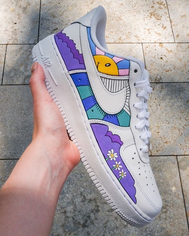 Painted Shoes Diy, Custom Sneakers Diy, Shoe Painting, Painting Shoes, Custom Painted Shoes, Diy Sneakers, Custom Shoes Diy, Nike Shoes Air Force, Painted Sneakers