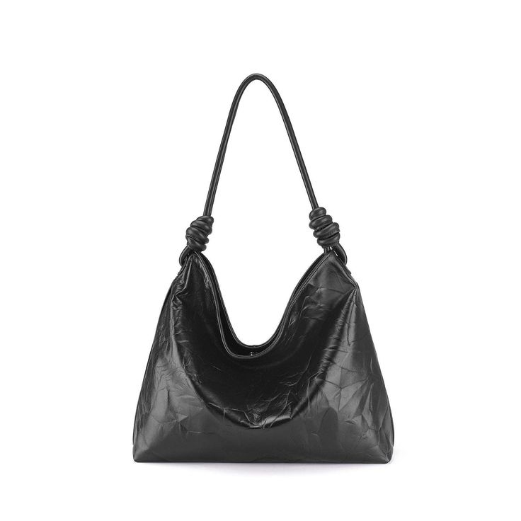 Ladies Single Strap Leather Shoulder Bag Casual Textured Leather Hobo Bag For On-the-go, Casual Textured Leather Hobo Bag, Modern Leather Hobo Shoulder Bag, Top Handle Faux Leather Bag With Textured Finish, Modern Leather Hobo Bag For Daily Use, Leather Shoulder Bag With Double Handle, Textured Leather Hobo Shoulder Bag, Versatile Leather Hobo Bag With Double Handle, Leather Double Handle Shoulder Bag For On-the-go