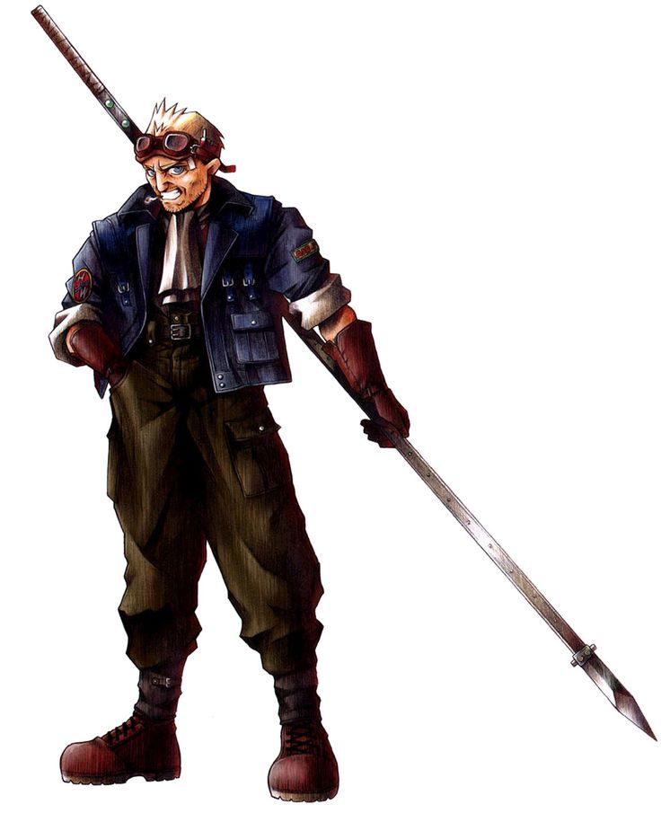 an old man holding two large swords in his right hand and wearing goggles on his left