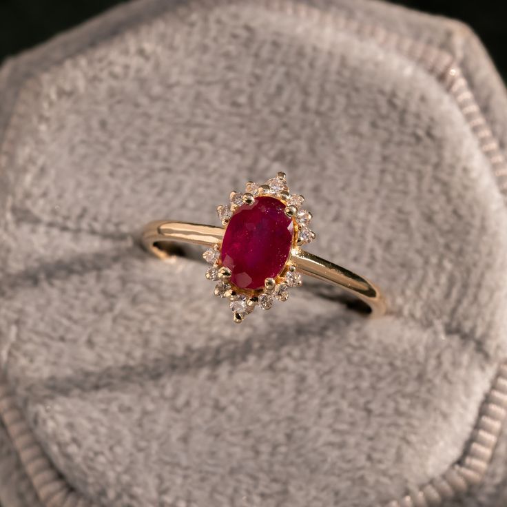 Gemstone Engagement Rings Ruby, Gold Ruby Engagement Rings, Vintage Engagement Rings Ruby Red Stones, Ruby Gold Wedding Ring, Ruby Stone Engagement Ring, Rubi Gold Ring Designs, Halo Ruby Engagement Ring, Gold Ring With Ruby Stone, Engagement Ring With Red Stone