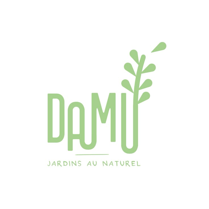 the logo for jardins au naturel, which is made with green leaves