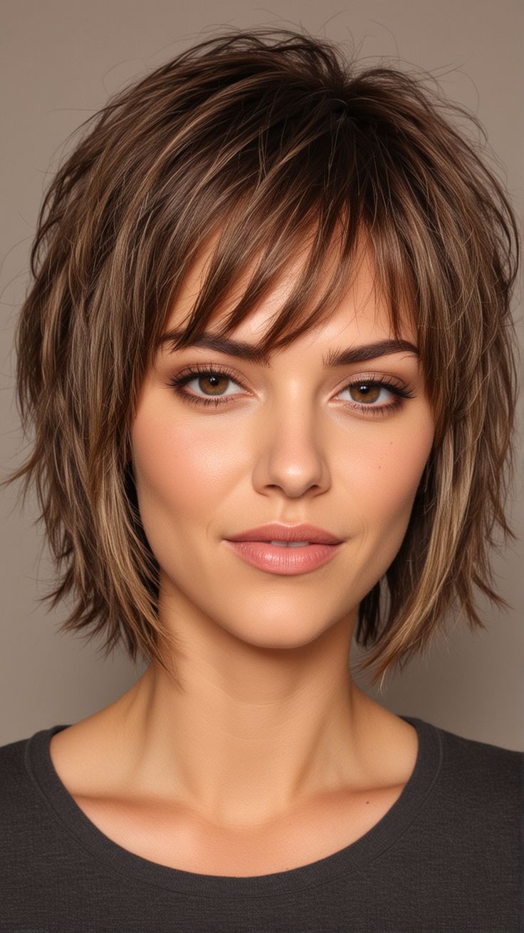 Kort Bob, Medium Shag, Medium Shag Haircuts, Haircuts For Medium Length Hair, Shaggy Short Hair, Layered Haircuts For Medium Hair, Short Shag Hairstyles, Short Shag, Choppy Bob Hairstyles