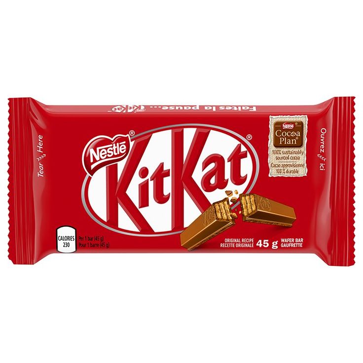 kitkat chocolate bar with caramel filling