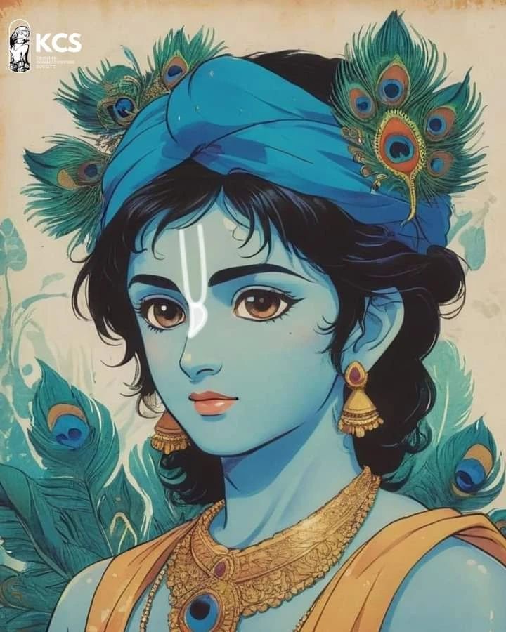 Lord Krishna Watercolor Painting, Krishna Anime Sketch, Krishna Simple Sketch, Krishna Painting Aesthetic, Anime Krishna Drawing, Krishna Aesthetic Drawing, Carnatic Music Aesthetic, Lord Krishna Anime Art, Shree Krishna Paintings