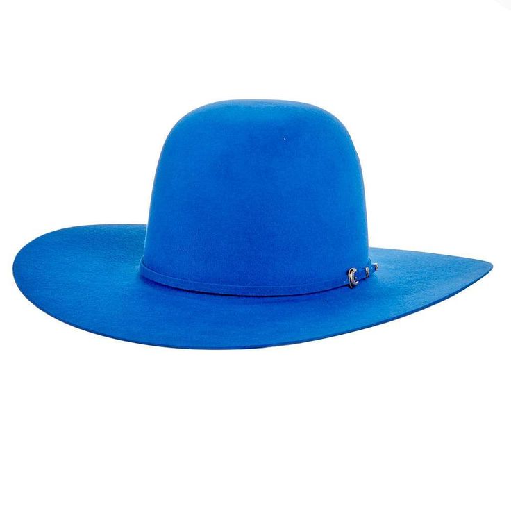 Rodeo King 7X Cobalt Blue 4" Brim Open Crown Leather Sweatband Self Band Click HERE to view our available hat creases RK322 Rodeo King Hats by W. Alboum Hat Co. has been manufactured in the USA since 1921. Rodeo King offers fine quality hats at affordable prices in the latest styles, colors, and shapes. W. Alboum Hat Co. continues to strive to make sure Rodeo King hats are the best value for your money. Classic Blue Brimmed Felt Hat, Classic Fitted Blue Hat, Classic Blue Hat With Curved Brim, Classic Blue Hats With Curved Brim, Classic Blue Felt Hat With Short Brim, Blue Classic Felt Hat With Short Brim, Blue Adjustable Felt Hat With Short Brim, Classic Blue Wide Brim Felt Hat, Fitted Blue Brimmed Top Hat