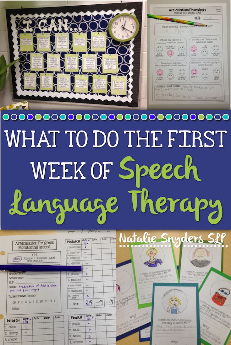 what to do the first week of speech language therapy