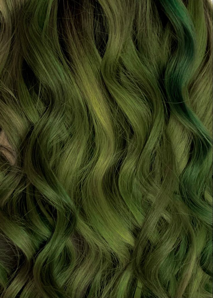 Muted Green Hair Color, Seaweed Green Hair, Moss Green Hair Color, Dark Moss Green Hair, Earthy Green Hair, Seasick Green Hair, Muddy Green Hair, Swamp Green Hair, Mossy Green Hair