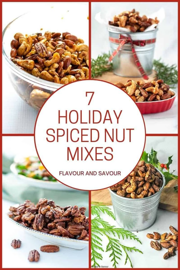 seven holiday spiced nut mixes