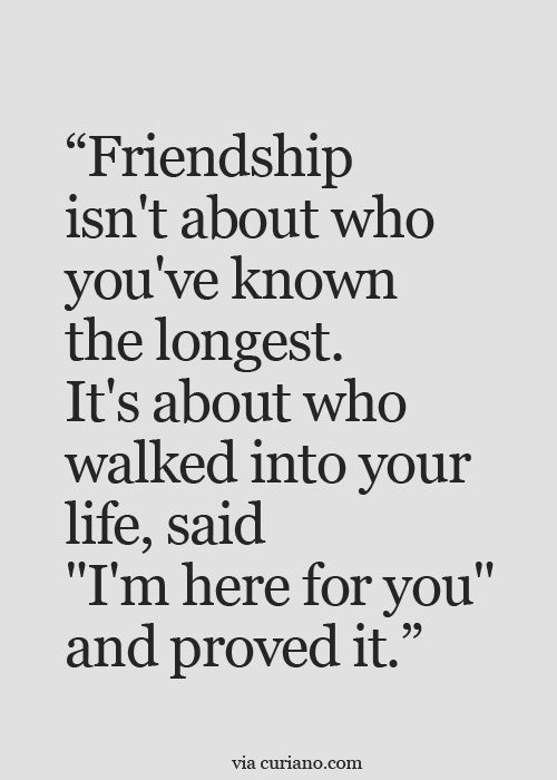 a quote that reads,'friends isn't about who you've known the largest