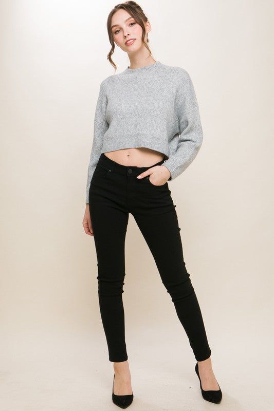 Elevate your winter wardrobe with our Wool Blend Cropped Sweater Top, a perfect blend of comfort and style. Crafted from a cozy wool blend, this sweater top offers a luxurious feel and warmth. The cropped silhouette adds a modern touch, making it a versatile piece for pairing with high-waisted bottoms. Fabric Contents: 54% Acrylic 43% Nylon 3% Spandex Sweater Fits, Cold Weather Fashion, Love Tree, Sweater Collection, Vegan Fashion, Outerwear Sweater, Cozy Fashion, Wool Blend Sweater, Sheer Fabrics