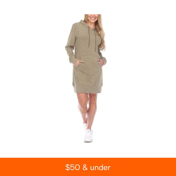 in stock Hoodie Sweatshirt Dress, Athletic Looks, Review Dresses, White Mark, Women Hoodies Sweatshirts, Sweater Design, Sweatshirt Dress, Hoodie Sweatshirt, Green Dress