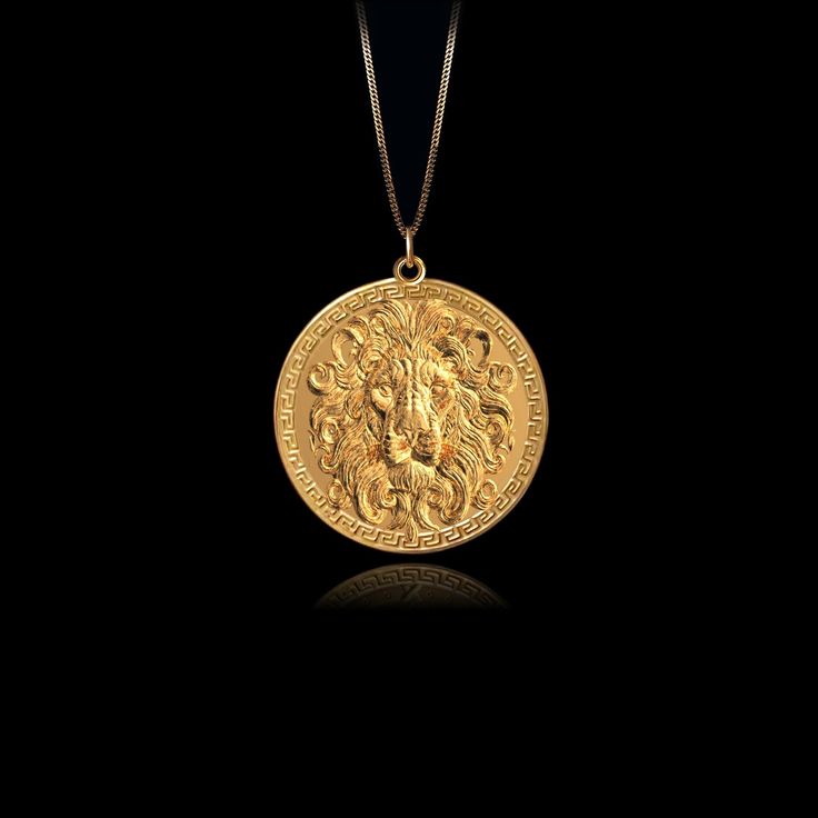 PENDANT INFORMATIONThis pendant is made of real, solid gold.• Made in USA• Material: 14k or 18k solid gold• Finish: polished• Height: 1.13" (29 mm) x Width: 1" (26 mm)• Pendant weight: approx. 8 grams (14k)• Bail: fits up to 4 mm chains• Solid back, not hollow• A certificate of authenticity is included• Delivered in our elegant jewelry box, making it the perfect gift Shipping: All of our orders are custom-made. Please allow approximately 3 weeks for production and shipping. Shipping includes a t Lion Pendant, Gold Lion, Solid Gold Chains, Box Making, Mini Pendants, Premium Gift, Yellow Gold Pendants, Elegant Jewelry, Gold Finish