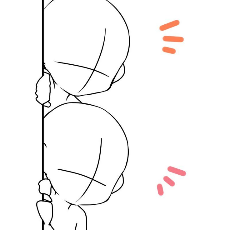 a drawing of a person hanging on to a pole