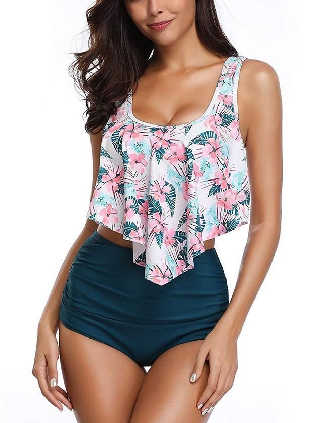 Buy More, SAVE More!

Asymmetric Ruffle Overlay High Waist Bikini Set
Flower & stripe print
High waist
Ruched design
Padded bra
High leg cut
Fabric: chinlon, elastane
Size: S, M, L, XL, 2XL,3XL Pink Elastane Tankini, Pink Sleeveless Elastane Tankini, Summer Style Elastane Tankini For Spring, Printed Elastane Tankini For The Beach, Sleeveless Striped Tankini For Summer, Floral Print Elastane Swimwear For Beach, Striped Sleeveless Summer Tankini, Striped Fitted Sleeveless Tankini, Striped Sleeveless Stretch Tankini