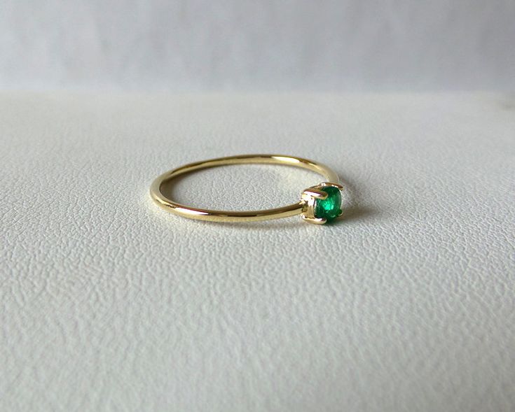 Emerald Ring / Natural Emerald Ring / 14k Gold Emerald / Columbian Emerald Ring / May Birthstone Ring / Emerald Engagement Ring / Bridal Jewelry / Alternative Engagement Ring / Birthday Gift / Gift for her / VALENTINES DAY GIFT / STACKABLE RING / DAINTY EMERALD RING / DELICATE EMERALD / NATURAL GEMSTONE / ROUND EMERALD RING / COLUMBIAN ROUND EMERALD RING / MINIMALIST GOLD RING HANDMADE NAD SET BY ME NATURAL EMERALD RING. ROUND SHAPED NATURAL COLUMBIAN EMERALD IS AVAILABLE IN 14K YELLOW, WHITE AN Round Emerald Ring, Jewelry Alternative, Columbian Emeralds, May Birthstone Rings, Natural Emerald Rings, Engagement Ring Prices, Ring Emerald, Birthday Ring, May Birthstone