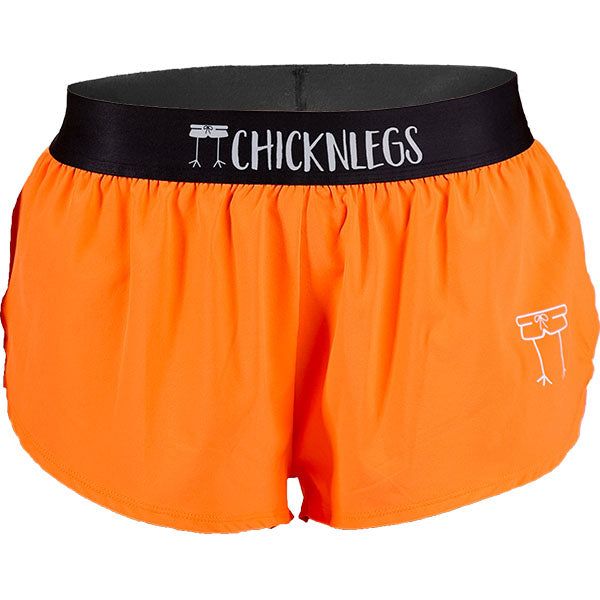 Do you have ChicknLegs? These are the brightest neon orange shorts you’ll ever see. The ChicknLegs 1.5" split running shorts are known for their lightweight fabric, ultra soft liners, comfortable waistbands, and funny printed designs. Features: ✔ Soft elastic waistband provides a smooth fit that stays in place ✔ Rear zipper pocket to stash the essentials✔ Black mesh liner offers full coverage and breathability✔ Machine washable ✔ High visibility ✔ 1.5" Inseam and 2.5" Side Split✔ Model is 5'7" - Orange Swim Trunks With Built-in Shorts, Orange Short Swim Trunks With Built-in Shorts, Orange Athleisure Athletic Shorts With Built-in Shorts, Orange Training Shorts, Orange Nylon Sports Shorts, Orange Sporty Swim Trunks, Orange Sporty Swim Trunks For Sports, Orange Stretch Shorts With Elastic Waistband, Sporty Orange Swim Trunks For Sports