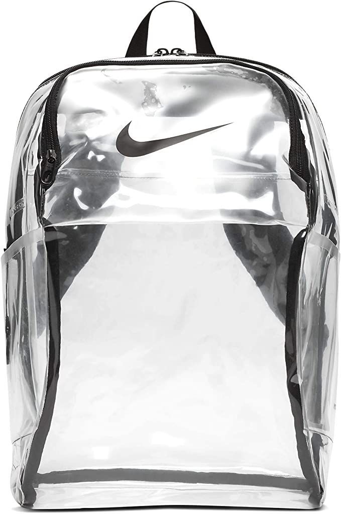 Nike Brasilia Clear Training Backpack This is a transparent backpack, making it easy to see all the school supplies. This bag is going to be one of the best sellers this year. Reasons being that its Nike and see through to see all the sick school supplies. #pencil #pens #transparent #nike #best #must-have #study #preppy #pretty #high #middle #junior #elemenary #school #organization #supplies #essentials #college #back-to-school #affiliate As an Amazon Associate, I earn from qualifying purchases Clear Backpacks, Nike Backpack, Mesh Backpack, Clear Backpack, Small Water Bottle, Backpack Reviews, Backpack Brands, Llbean Backpack, Clear Bags