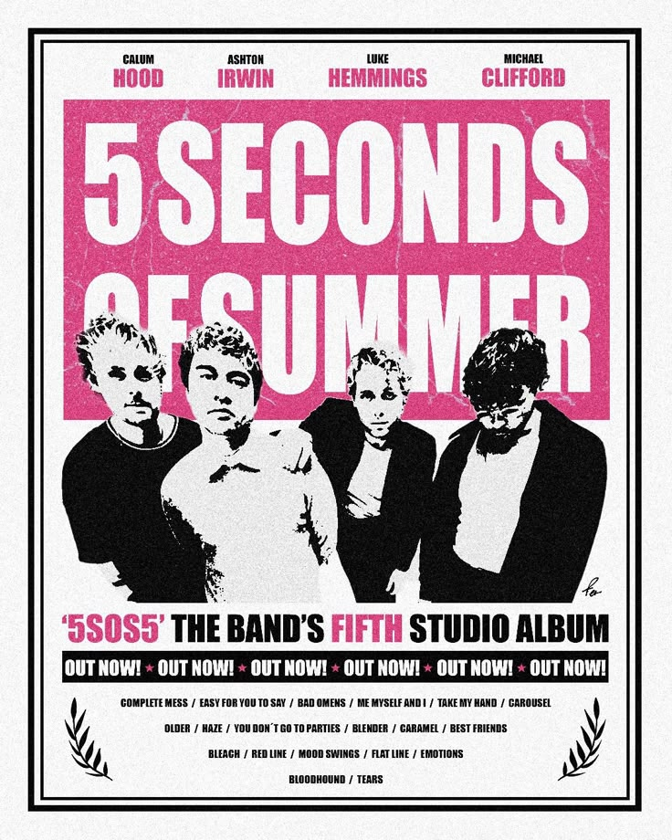 the 5 seconds summer concert poster