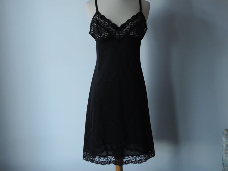 Vintage Vassarette Slip Dress.  Ladies Black Full Slip. Fabulous Black SATINESSENCE Lingerie.  The Lovely Full Slip is size 36 F and features adjustable straps.  label size 36 Please visit my Shop for Trendy Vintage Goods. https://www.etsy.com/shop/SevenSeven52Vintage Thank you so much!! Vintage Slip, Black Slip Dress, Spokane Wa, Black Slip Ons, Made In Usa, Slip Dress, Bathing Beauties, Vintage Fashion, Slip On