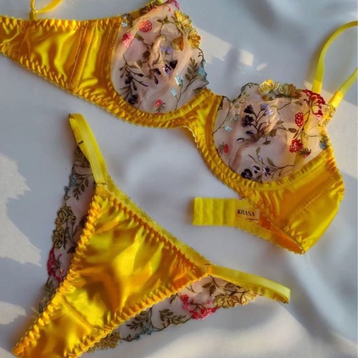 Vendor: KawaiiMoriStore Type: lingerie Price: 29.99 cute floral lingerie suit Yellow Lingerie, Japanese Fashion Kawaii, Gothic Punk Fashion, Floral Lingerie, Kawaii Store, Kawaii Bags, Harajuku Outfits, Over 60 Fashion, Bras And Panties