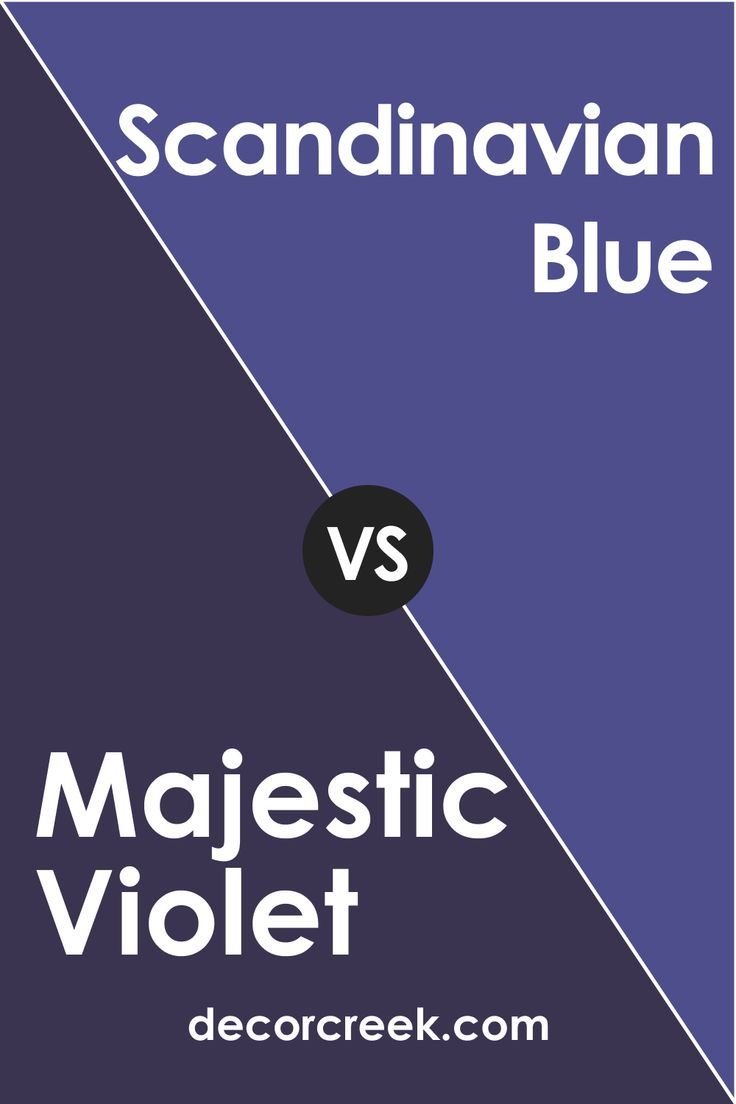 two different blue and black triangles with the words scandinavianvanin blue versus majestic violett