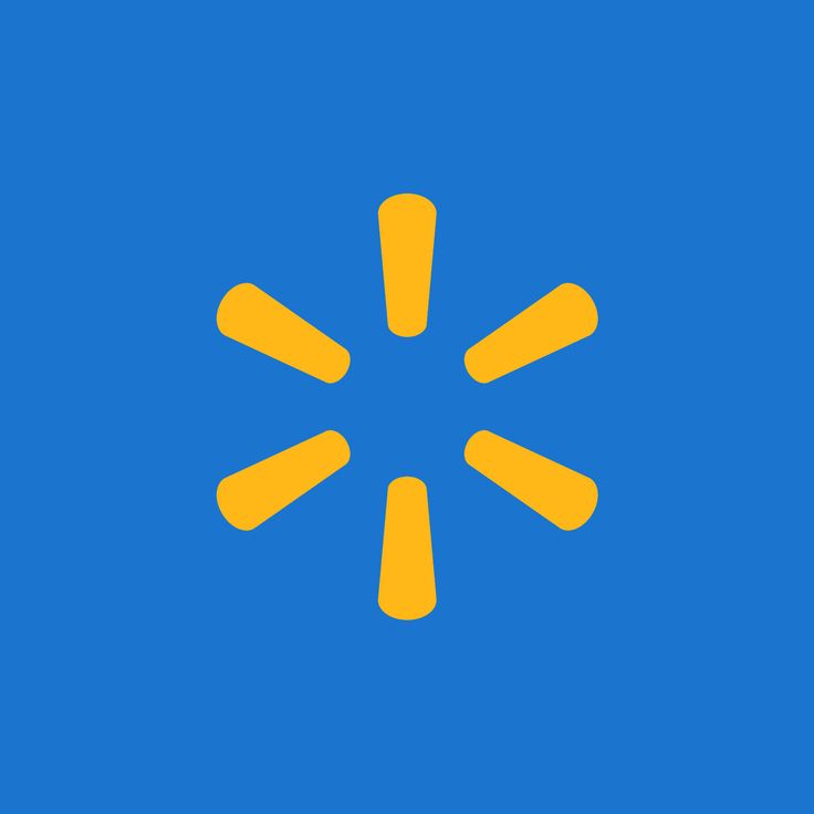 an orange and yellow logo on a blue background