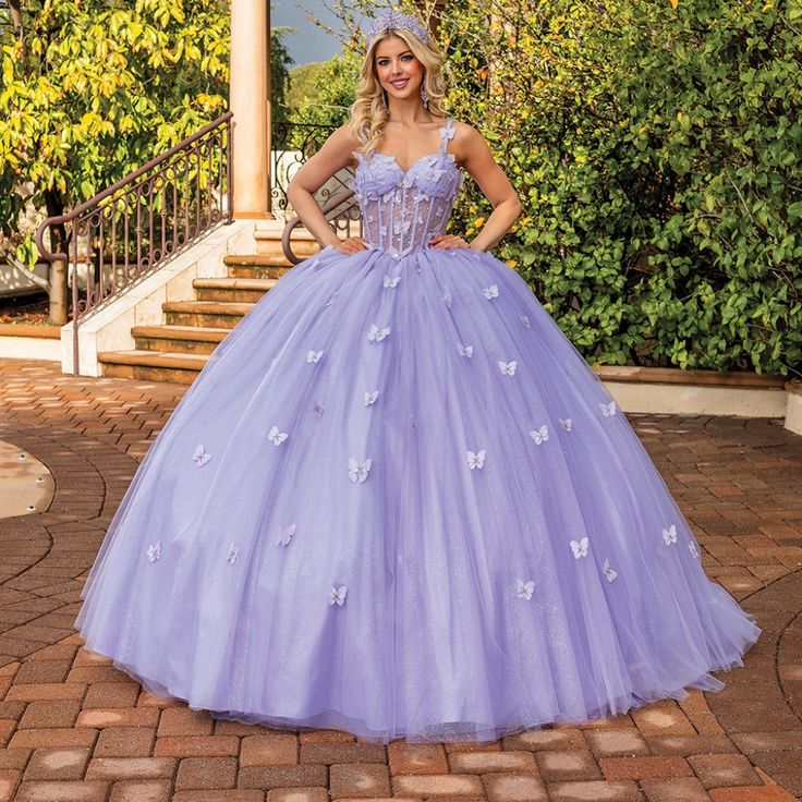 Dancing Queen 1879 Quinceanera Dress Available Colors: Lilac, Sage Available Sizes: Xs-3xl Brand New Style Never Used Gown With Corset, Tulle Ballgown, Embellished Fabric, Basque Waist, Corset Boning, Quince Dress, Formal Wear Dresses, Body Measurement, Quinceanera Dress