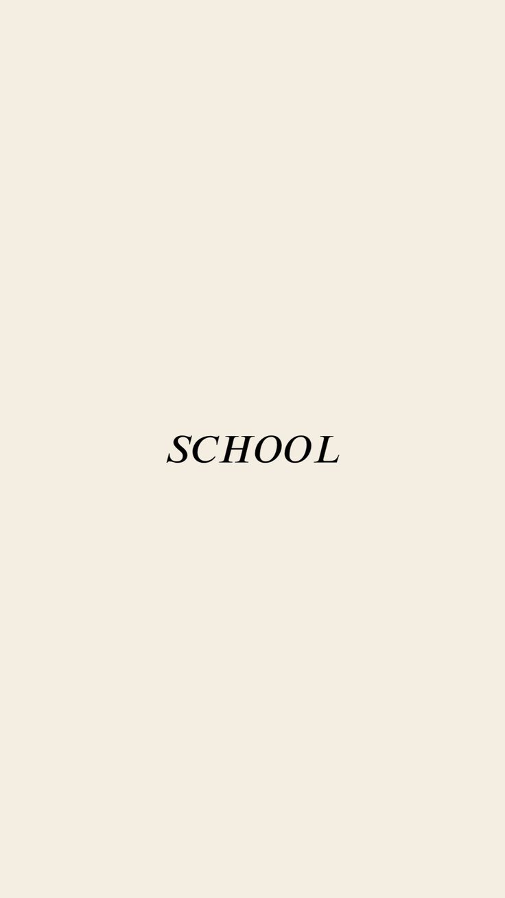 the word school written in black on a white background