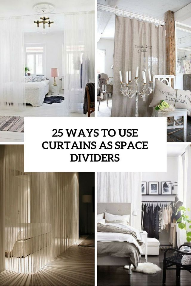 25 ways to use curtains as space dividers