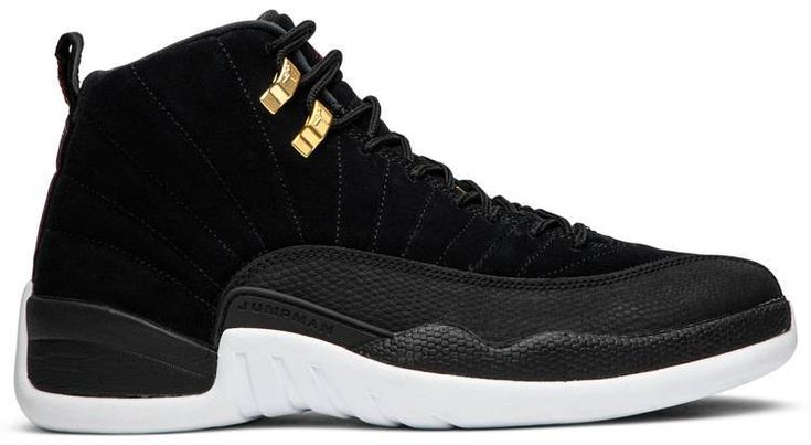 Released in October 2019 . the Air Jordan 12 Retro ‘Reverse Taxi’ comes dressed in black and white . flipping the base colors on the popular ‘Taxi’ colorway. The AJ12 silhouette?Dfirst seen in November 1996 and worn by Michael Jordan as his Chicago Bulls pursued and claimed their fifth world championship?Dis inspired by the national [...] Top Basketball Shoes, Jordan Model, White Cement, Air Jordan 12, Jordan 8, Air Jordan 12 Retro, Jordan 12 Retro, Jordan 12, Jordan 2