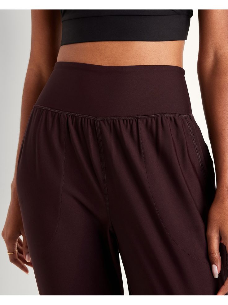 new waistband has more hold, less pinching pockets fit your phone banded cuffs go-dry wicks moisture breathable sits at belly button slim hip and thigh hits at ankle 26 1/2" regular inseam 24 1/2" petite inseam 29 1/2" tall inseam models are approx.  5'9" and wear sizes s (4), l (12) and xl (18)machine wash according to the care instruction label Functional Sports Pants With 5-inch Inseam, Functional Yoga Bottoms With Contoured Waistband, Solid Moisture-wicking Bottoms With 5-inch Inseam, Compressive Bottoms For Running With 5-inch Inseam, Functional Moisture-wicking Bottoms With 5-inch Inseam, High Waisted Activewear With Comfort Waistband And 4-way Stretch, High-waist Activewear With Comfort Waistband And 4-way Stretch, High-waist Activewear With 4-way Stretch And Comfort Waistband, Sports Bottoms With Contoured Waistband And 5-inch Inseam