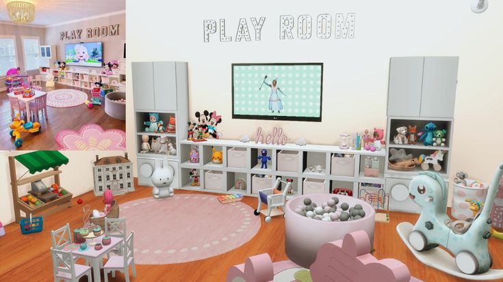 a room filled with lots of toys and furniture