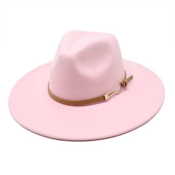 This timeless unisex fedora hat is made from a soft cotton material, making it both stylish and comfortable. It features a classic casual style, solid pattern, and is appropriate for all four seasons. Perfect for the fashion-forward wearer. Classic Pink Wide Brim Hat, Western Style Solid Fedora For Spring, Classic Solid Fedora For Spring, Trendy Solid Fedora Hat, Trendy Solid Color Fedora Hat, Spring Western Fedora, Wide Brim Top Hat For Spring, Casual Winter Fedora Panama Hat, Casual Pink Wide Brim Felt Hat