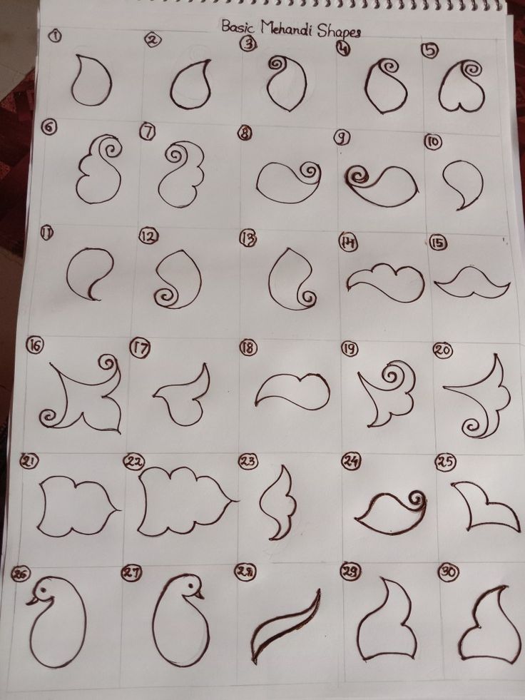 a sheet of paper that has some drawings on it with different shapes and lines in the middle